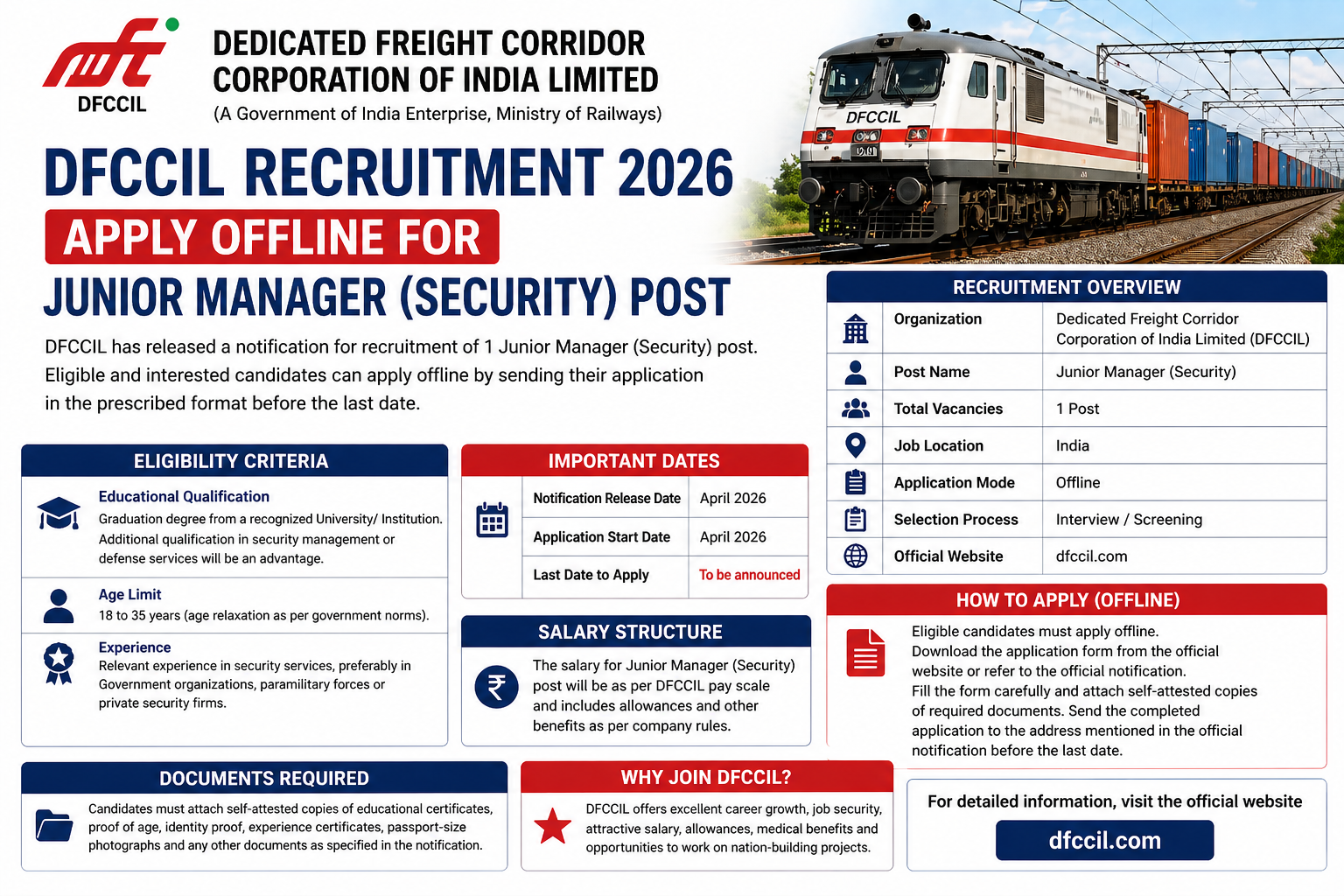 DFCCIL Recruitment 2026
