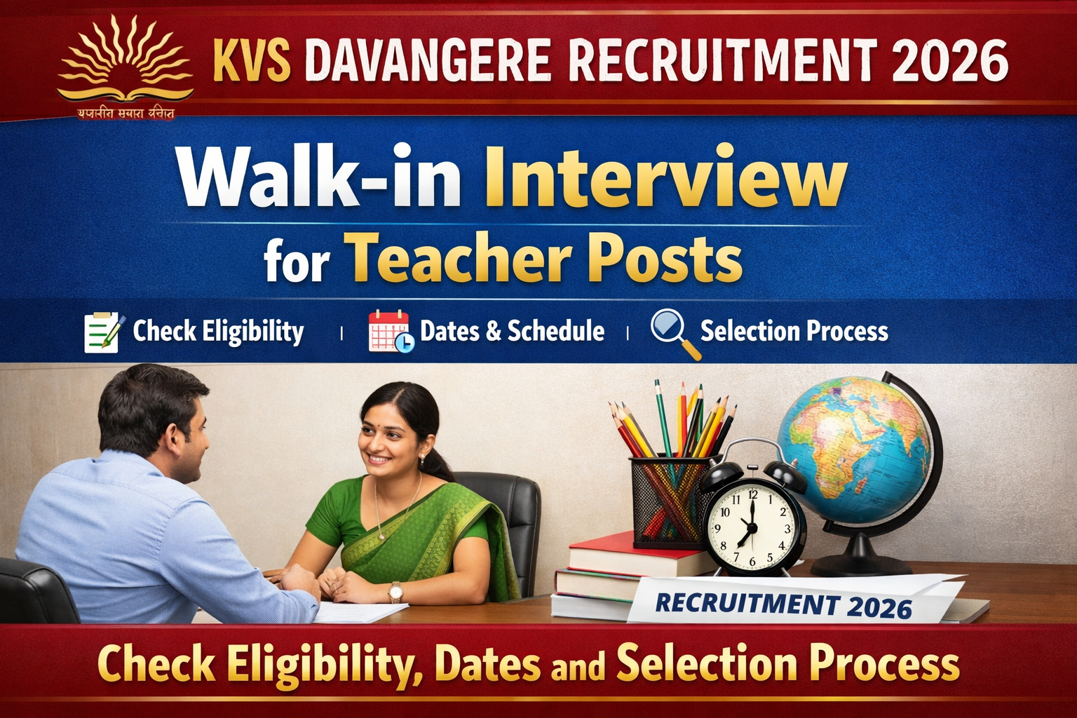 KVS Davangere Recruitment 2026